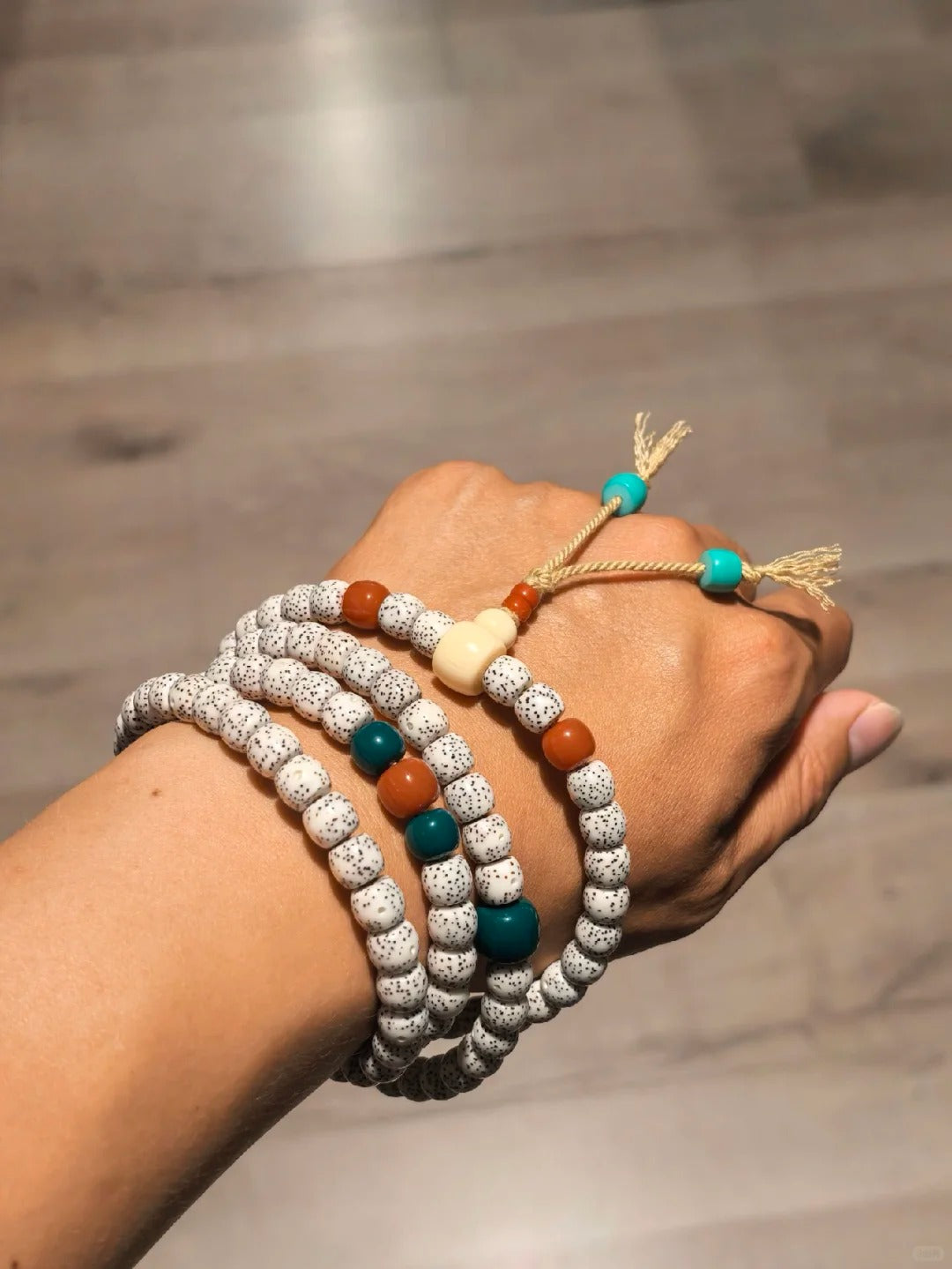 Star Moon Bodhi Seed 108-Bead Mala